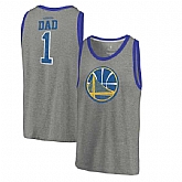 Golden State Warriors Fanatics Branded Greatest Dad Tri-Blend Tank Top - Heathered Gray